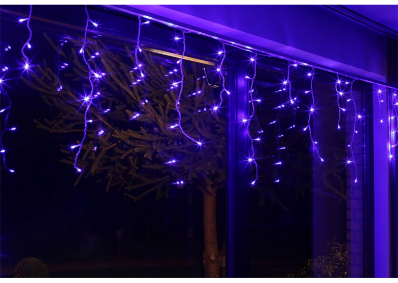 Lampadine per l'albero di Natale LED sipario "ghiacciolo" azzurro 1,5m Bulinex 20-096