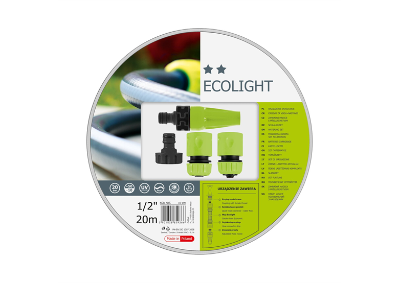 Kit irrigatore Ecolight 20m 1/2" Cellfast 10-190