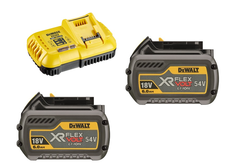 Set di batterie 54/18V 2.0/6.0Ah e caricabatterie Flexvolt DeWalt FLEXVOLT DCB118T2