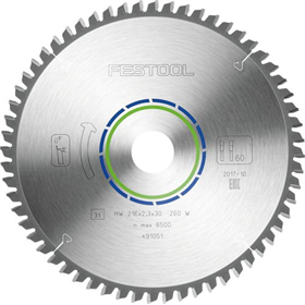 Disco da taglio speciale Festool 216x2,3x30 W60