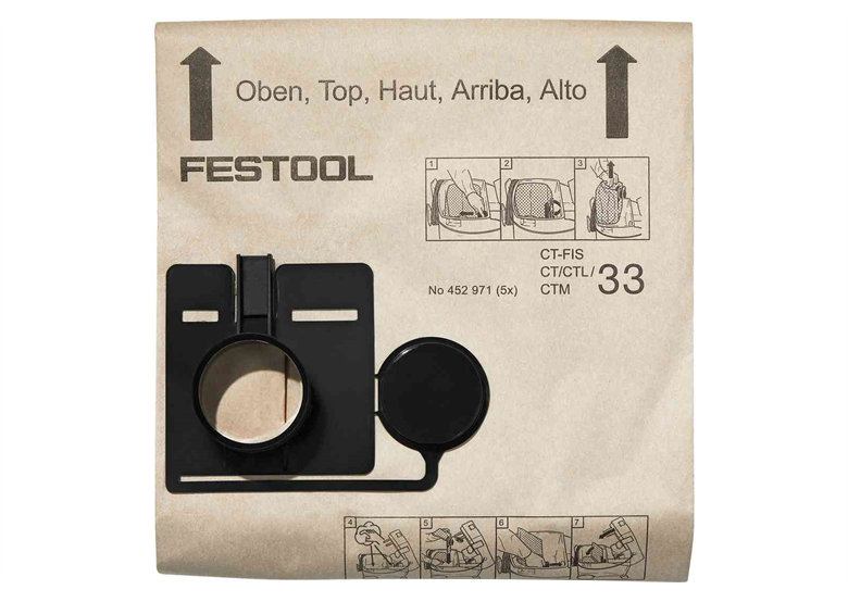 Sacchetto filtro 5pz. Festool FIS-CT 33