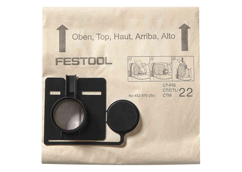 Sacchetto filtro 5pz. Festool FIS-CT/CTL/CTM 22/5