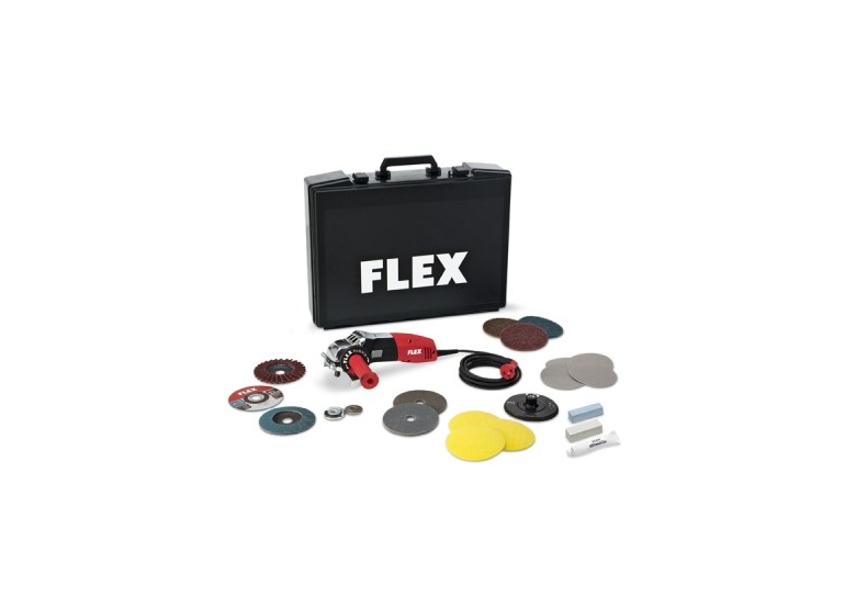 Smerigliatrice angolare con attrezzatura Flex LE 14-7 125 INOX Set