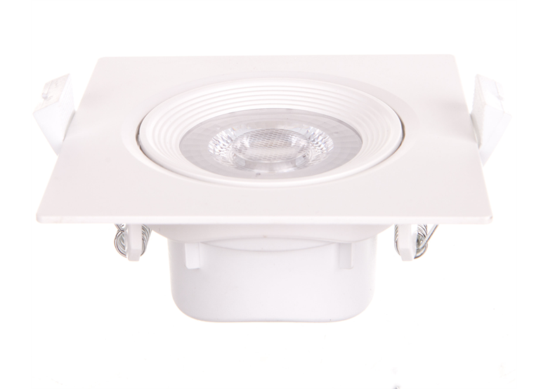 Cornice Downlight LED 5W quadrata bianca da incasso rotativa Lamprix 427885