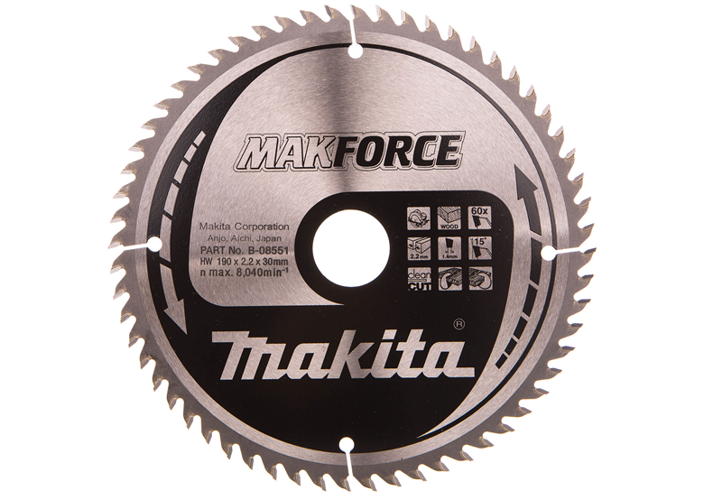 Disco MAKFORCE CSXF19060G 190x30mm Z60 Makita B-08551