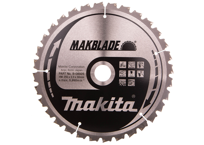 Disco MAKBLADE MSC25532G 255x30mm T32 Makita B-08925