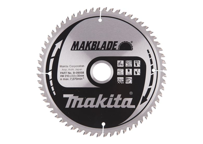 Disco MAKBLADE MSF21660G 216x30mm T60 Makita B-09058