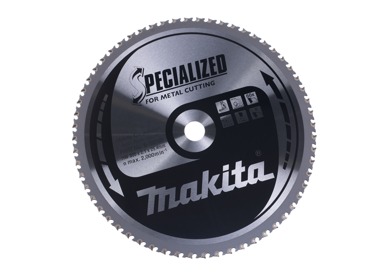 Disco da taglio per l'alluminio 305x25,4mm T60 Makita B-09765