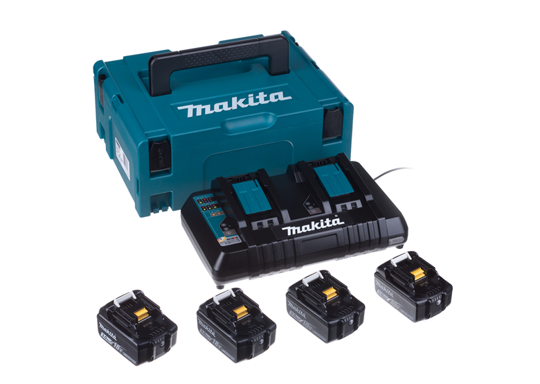 Batterie  18V 3,0Ah x4 e caricabatteria Makita BL1830+DC18RD