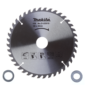 Disco da taglio per legno HM Makita D-03919 185x30mm T40 Makita D-03919