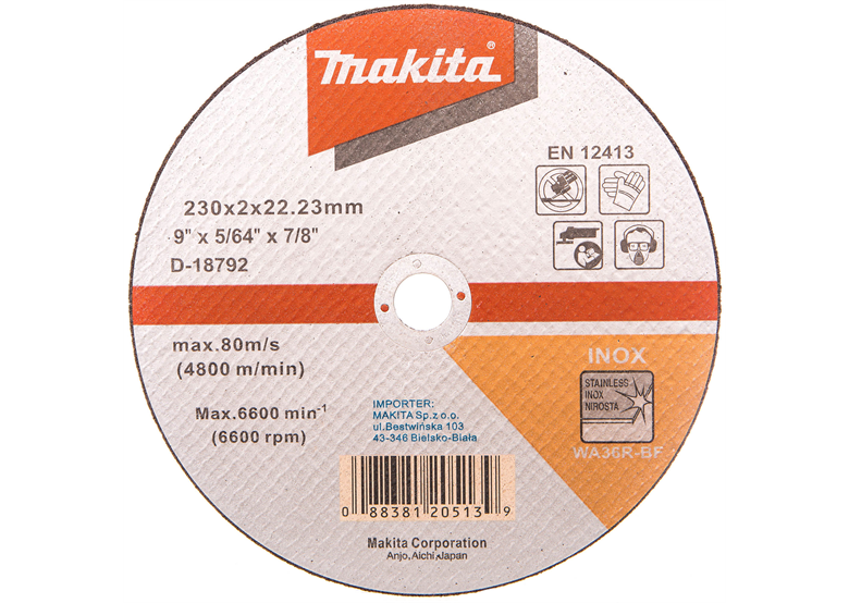 Disco da taglio Makita D-18792