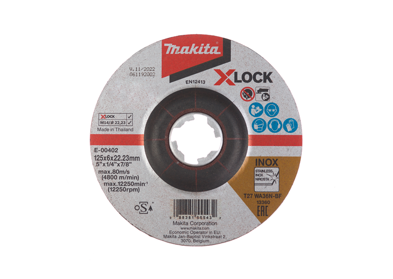 Disco per smerigliatura 125mm X-Lock WA36N Makita E-00402