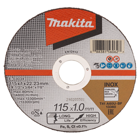 Disco da taglio extra sottile 115x22 mm Makita E-03034