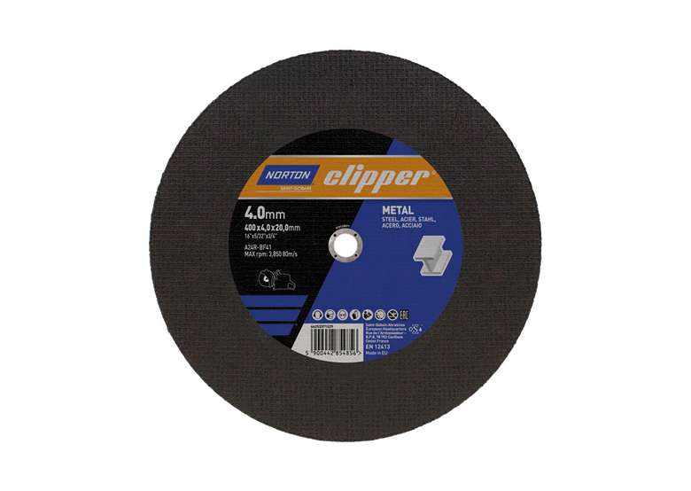 Disco da taglio in metallo 400x4.0x20mm Norton A24R-400x4.0x20-T41 NOR-Clipper