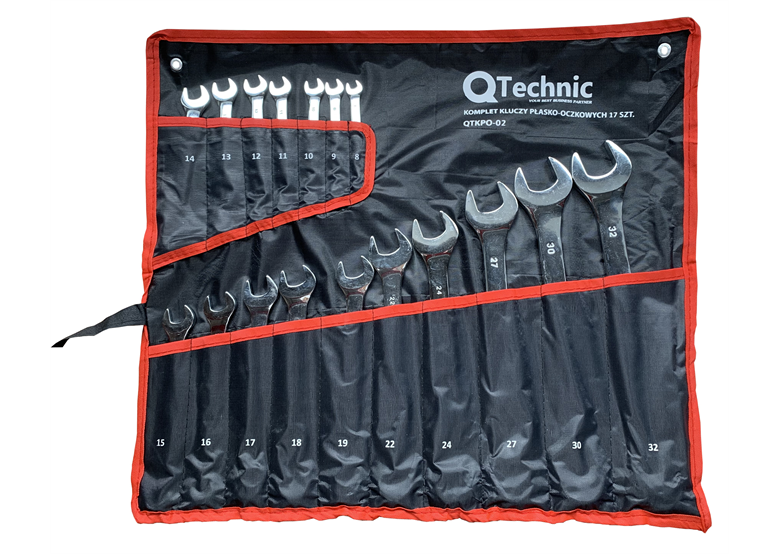 Una serie di chiavi combinate 17 pezzi Qtechnic Q-TECHNIK