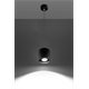 Lampada a sospensione ORBIS 1 nera Sollux Lighting Deep Space