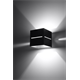 Lampada da parete LOBO nera Sollux Lighting Deep Space