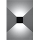 Lampada da parete LUCA LED nero IP54 Sollux Lighting Deep Space