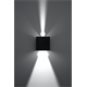 Lampada da parete LUCA LED nero IP54 Sollux Lighting Deep Space