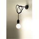 Lampada da parete EDISON nera Sollux Lighting Nickel
