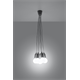 Lampada a sospensione DIEGO 5 grigio Sollux Lighting Nickel
