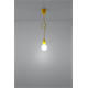 Lampada a sospensione DIEGO 1 gialla Sollux Lighting Nickel