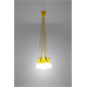 Lampada a sospensione DIEGO 5 gialla Sollux Lighting Nickel