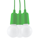 Lampada a sospensione DIEGO 3 verde Sollux Lighting Nickel