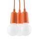 Lampada a sospensione DIEGO 3 arancione Sollux Lighting Nickel