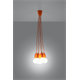 Lampada a sospensione DIEGO 5 arancione Sollux Lighting Nickel