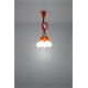 Lampada a sospensione DIEGO 5 arancione Sollux Lighting Nickel