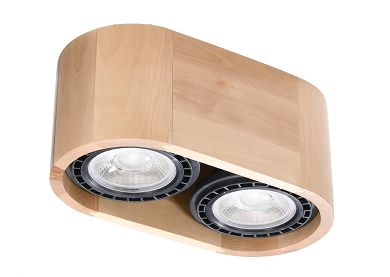 Lampada a soffitto BASIC 2 in legno naturale Sollux Lighting Peach Puff