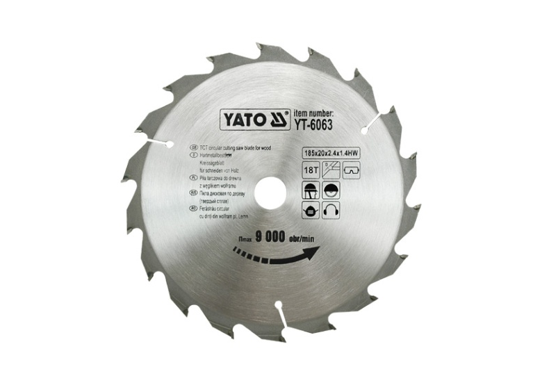 Disco da taglio 185x20mm T18 Yato YT-6063