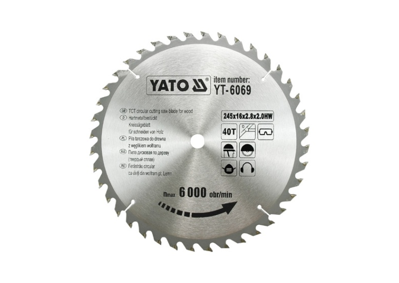 Disco circolare 245 x 15,9 x 2,8 mm Yato YT-6069